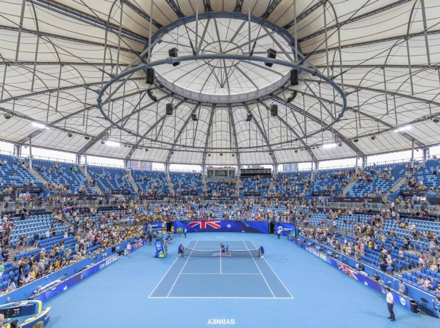 Efficient sports stadium cooling at Ken Rosewall Arena with Airius Fans